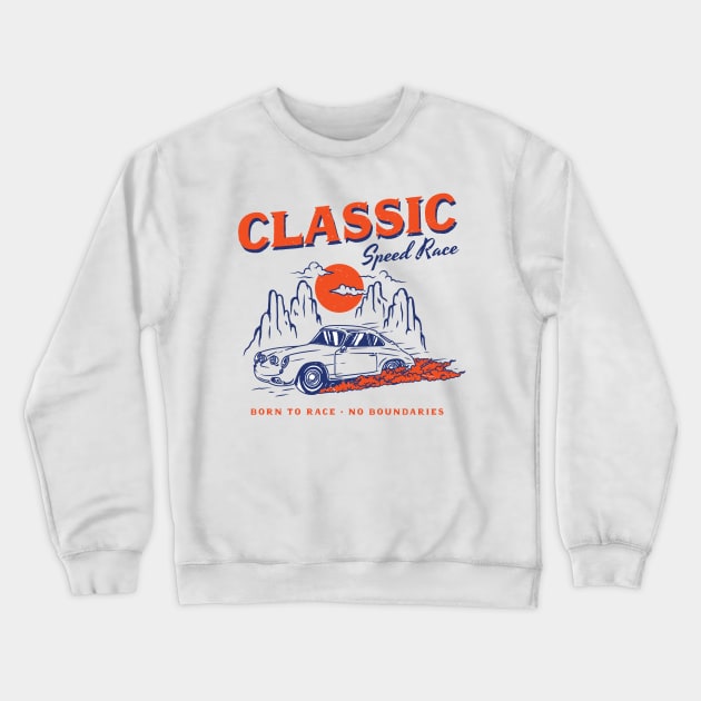 Classic Speed Race Crewneck Sweatshirt by funkymonkeytees